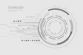 White digital technology background Free Vector