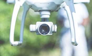 white DJI Phantom