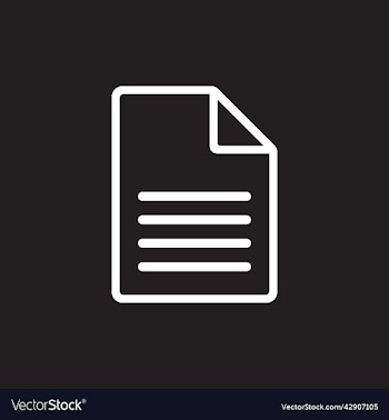 white document line art icon