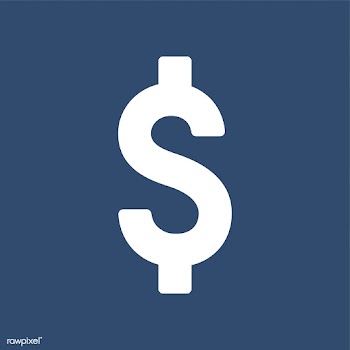 White dollar symbol on blue background | Free stock vector - 457702