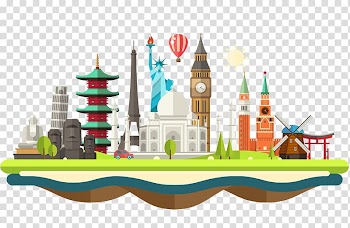White dome temple artwork, Web development Flat design Web design Web banner, Travel transparent background PNG clipart