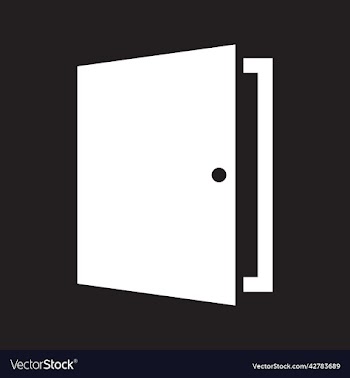 white door solid icon
