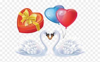 White Doves Wedding Clip Art Images - Swan Heart Png