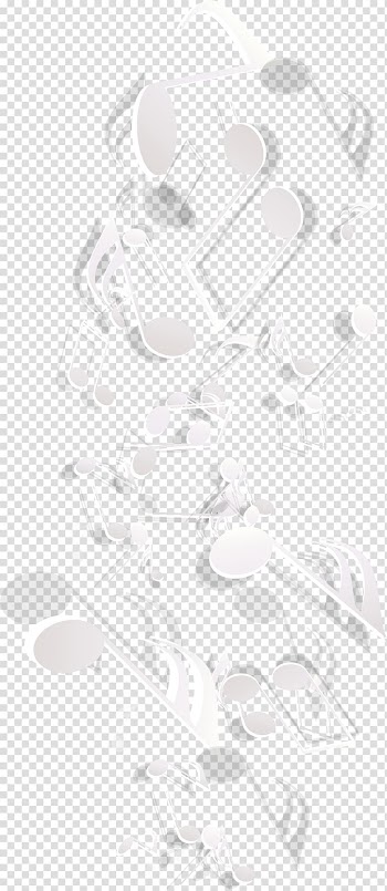 White Drawing Pattern, White notes floating material transparent background PNG clipart