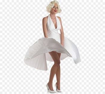 White dress of Marilyn Monroe The dress Costume - Marilyn Monroe PNG 