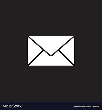 white email abstract solid icon