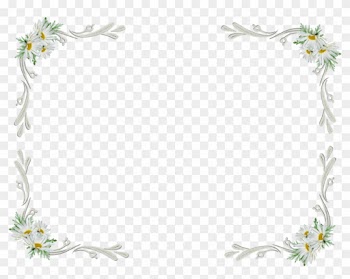 White Floral Border Transparent - White Flower Border Transparent Background