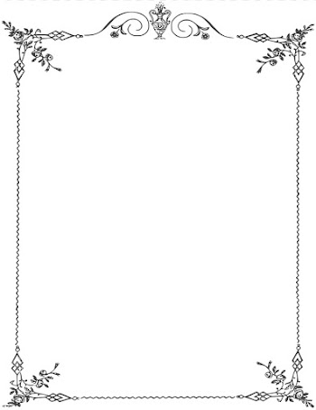 White floral frame illustration, Borders and Frames Black and white , Elegant Page Borders transparent background PNG clipart
