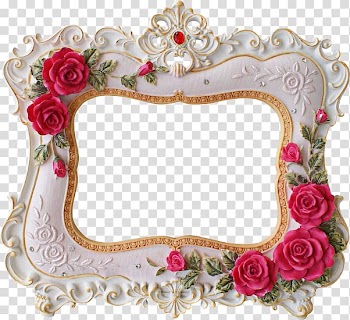 White floral frame, Wedding invitation Frames Valentine's Day Rose , side border transparent background PNG clipart