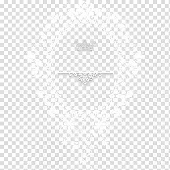 White floral frame with crown illustration, Symmetry Line Angle Point Pattern, Wedding logo transparent background PNG clipart