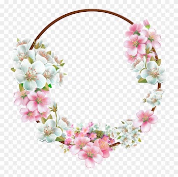 White Flower Frame Png Pic Png Mart White Flower Frame - Transparent Background Flower Frame