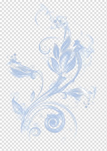 White flower illustration, Abstraction Blue , Abstract blue flowers transparent background PNG clipart