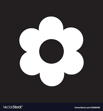 white flower solid icon