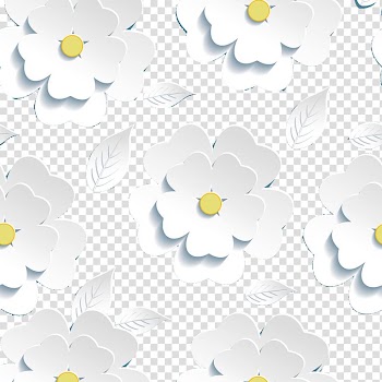 White flowers art, Floral design Flower Pattern, Floral pattern transparent background PNG clipart