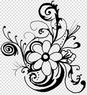 White flowers illustration, Flower Black and white Floral design , Flower transparent background PNG clipart