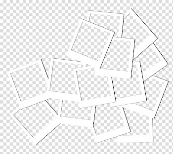 White frame lot, Paper Triangle Black and white Pattern, White Frame geometry transparent background PNG clipart