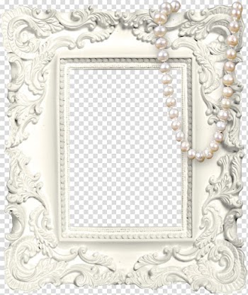 White frame, Window frame , Beads wood frame transparent background PNG clipart