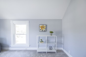 White Framed 2-pane Door Closed