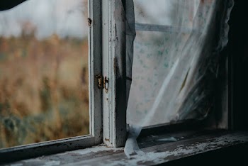 White Framed Clear Glass Window