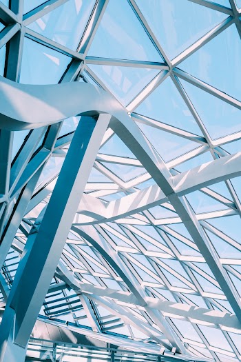 White Framed Glass Dome Building Interior