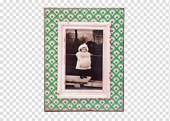 , white framed grayscale of girl wearing fur coat transparent background PNG clipart