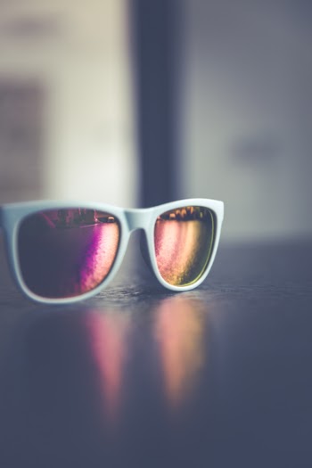 White Framed Wayfarer Sunglasses