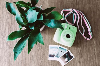 White Fujifilm Intax Mini Camera