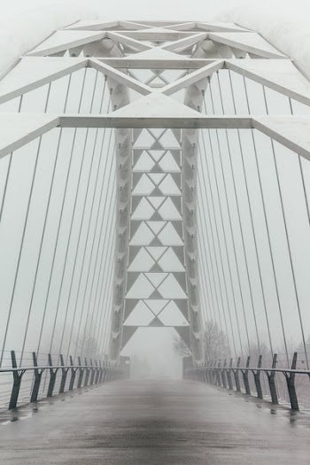 White Geometric Bridge Fog
