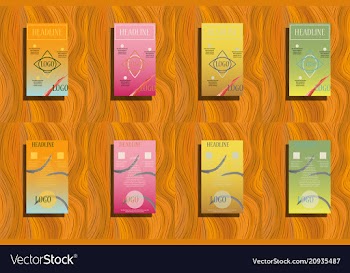 White geometric brochure template design vector image