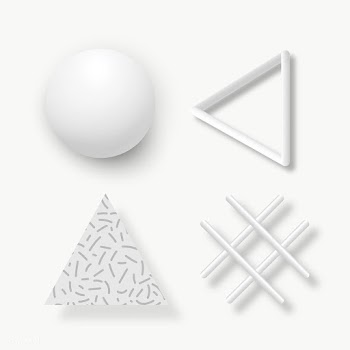 White geometric Memphis social banner set | Free  transparent png - 2281791