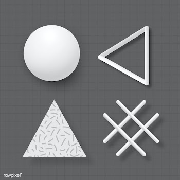 White geometric Memphis social banner set vector | Free  vector - 2281789