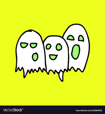 White ghost phantom silhouette isolated on vector image