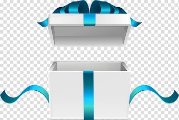 White gift box , opened gift box illustration transparent background PNG clipart