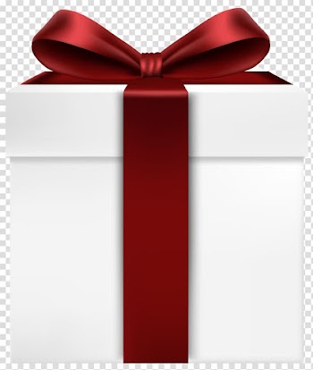 White gift box with red gift bow, Gift Box Blue Ribbon, White Gift Box with Red Bow transparent background PNG clipart