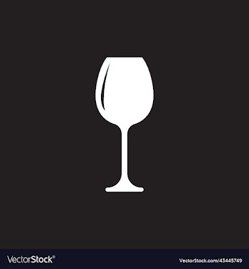 white goblet glass icon