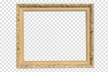 White Gold frame transparent background PNG clipart