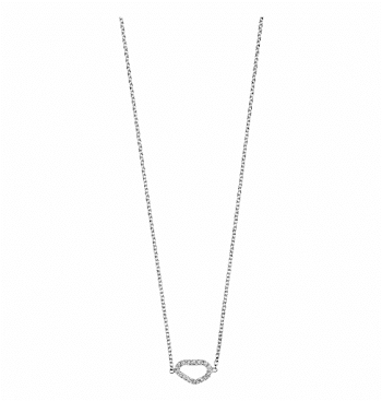 White Gold White Diamond Wave Necklace €1199 - Chain Free PNG ...