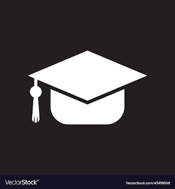 white graduation hat solid icon