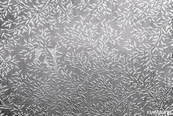 White gray leaf embroidered fabric fabric textured background