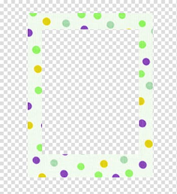 White, green, and purple polka-dot frame transparent background PNG clipart