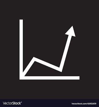 white growing graph icon