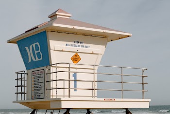 White Guard Tower on Beach