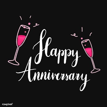 White happy Anniversary typography vector | Free stock vector - 511800