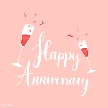 White happy Anniversary typography vector | Free stock vector - 511806
