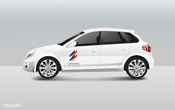 White hatchback car design vector | Free stock vector - 540123