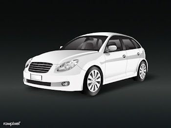 White hatchback car in a black background vec.. | Free stock vector - 540534