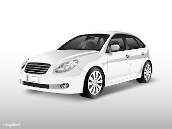 White hatchback car isolated on white vector | Free stock vector - 540300