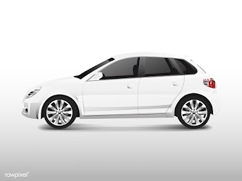 White hatchback car isolated on white vector | Free stock vector - 540407