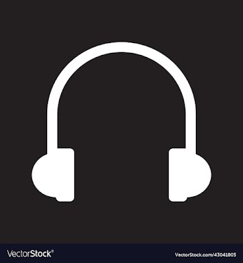 white headphones or earphones icon