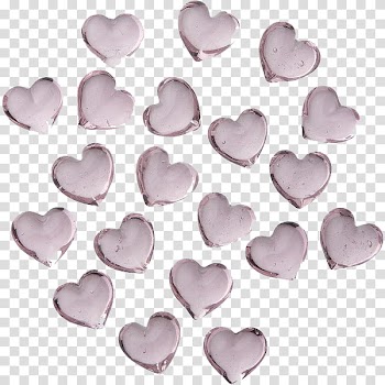 , white heart decor lot transparent background PNG clipart